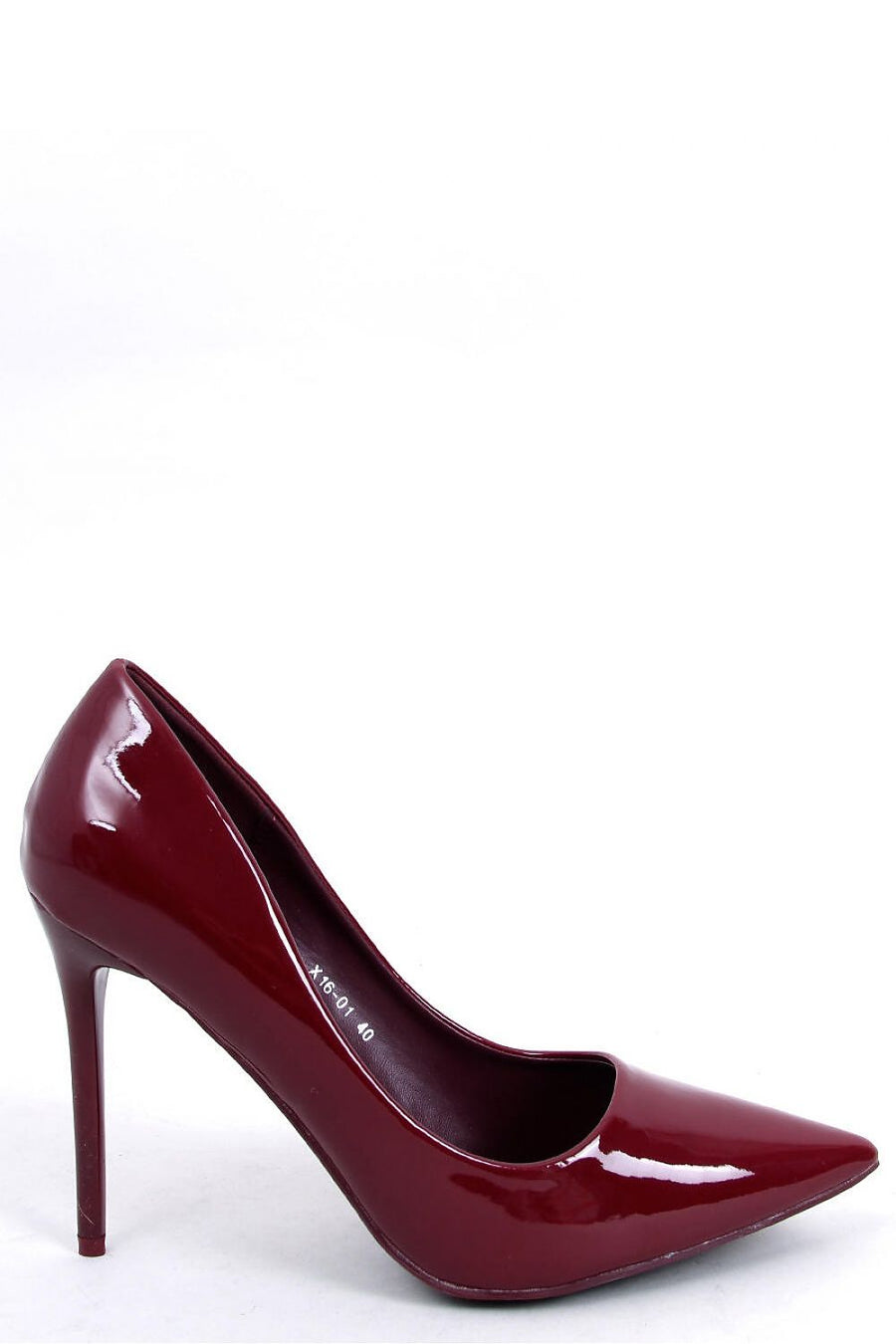 Red pumps with a stiletto heel.